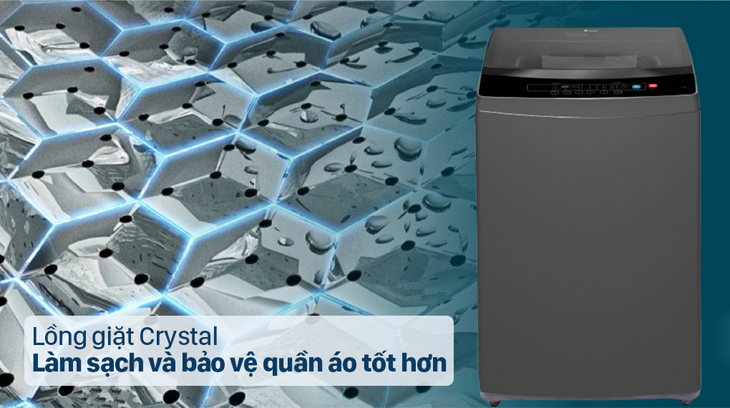 Máy giặt Casper thường có thiết kế lồng giặt Crystal