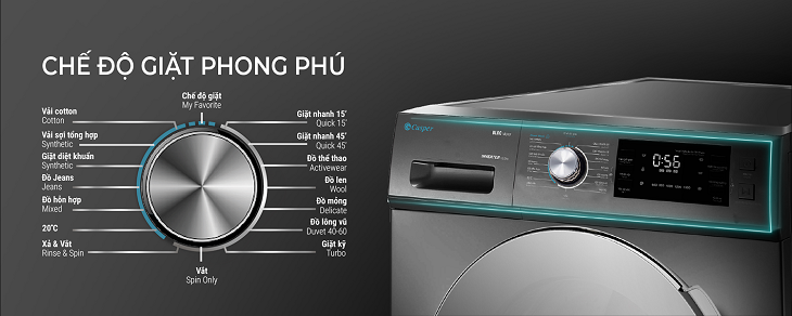 Các sản phẩm máy giặt Casper đến từ Thái Lan thường được trang bị nhiều chương trình giặt