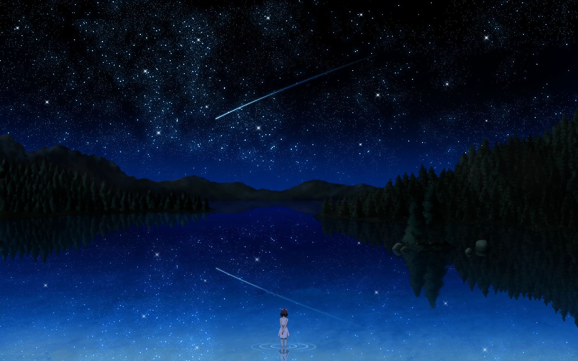 Sưu tầm 699 ảnh bầu trời đêm đẹp anime siêu đẹp mới nhất 2023 Cấp Nước Lào Cai