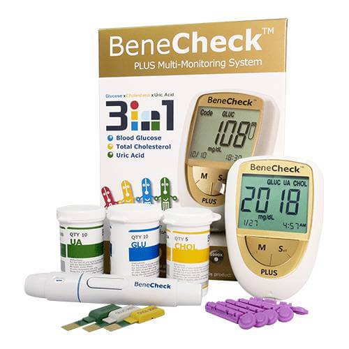 Máy đo Axit Uric Benecheck Plus 3 in 1