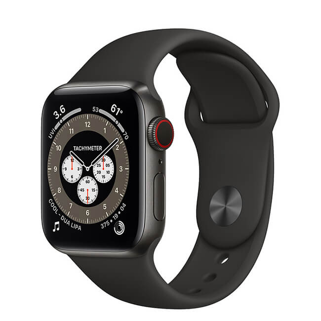 Apple Watch Series 6 màu Space Black (vỏ thép không gỉ và vỏ titan)
