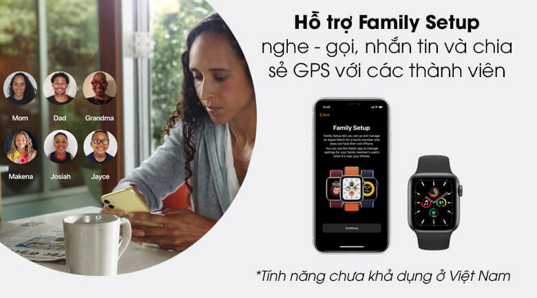 Apple Watch SE hỗ trợ tính năng family setup