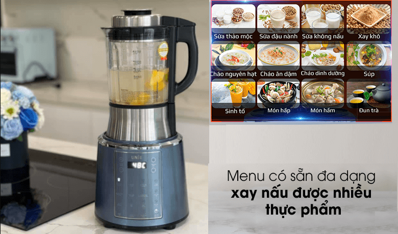 Máy làm sữa hạt Unie đa dạng về tính năng hoạt động hơn