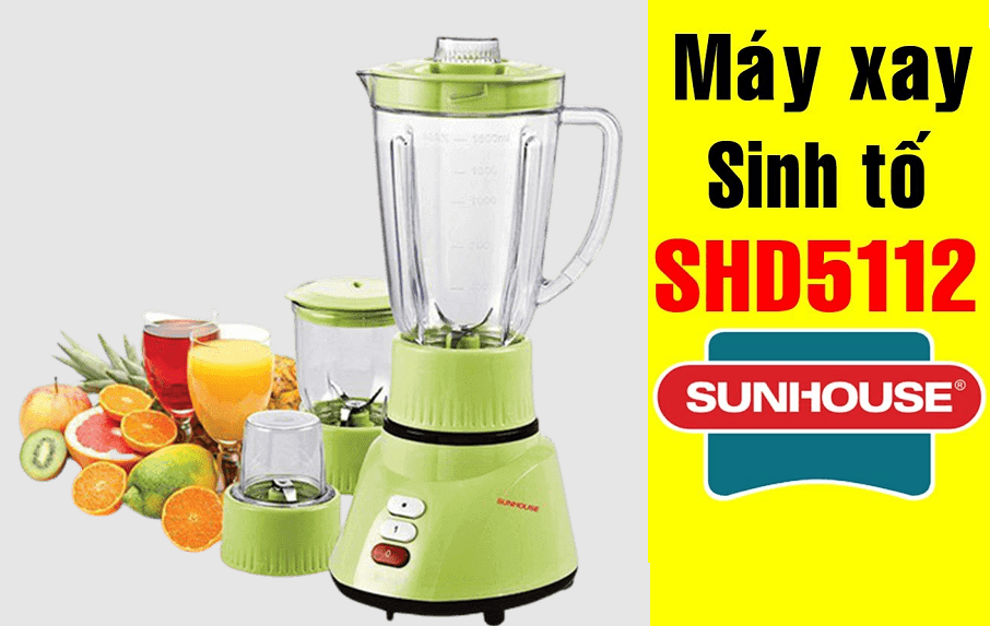 Máy xay sinh tố Sunhouse SHD5112 có thiết kế nhỏ gọn