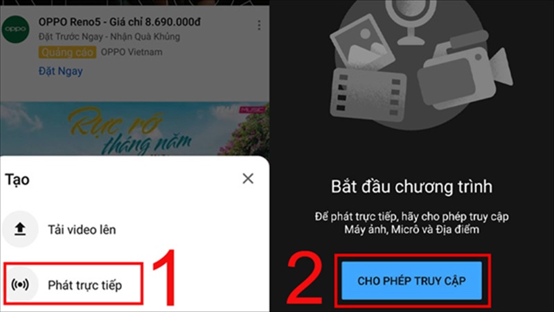 Cách live stream trên YouTube bằng điện thoại Android