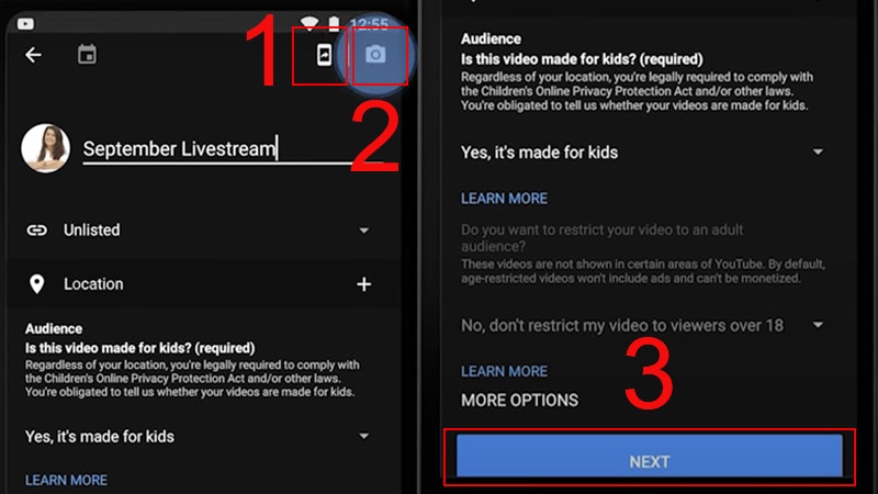 Cách live stream trên YouTube bằng điện thoại Android