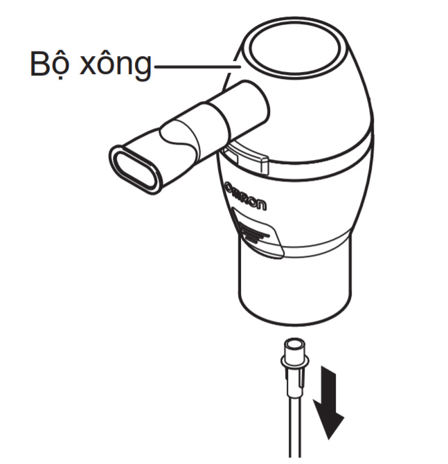 Bỏ ống khí ra khỏi bộ xông
