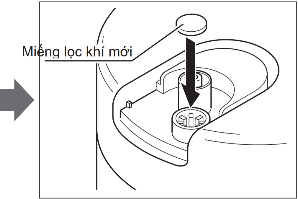 Sử dụng miếng lọc khí mới chính hãng