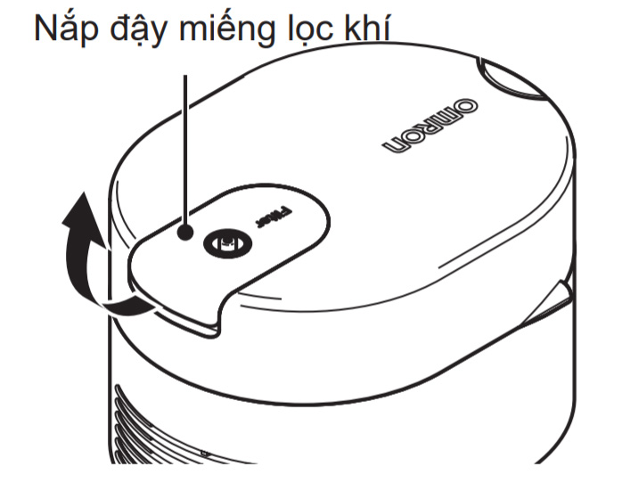 Tháo nắp đậy miếng lọc khí