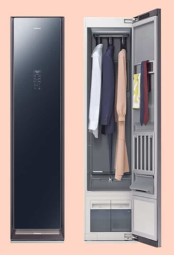 Samsung AirDresser thiết kế phủ gương lồi tạo thành khối không đồng nhất