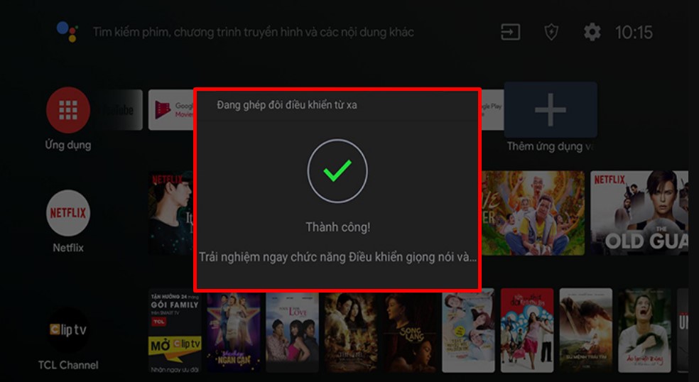 Ghép đôi tivi TCL với remote