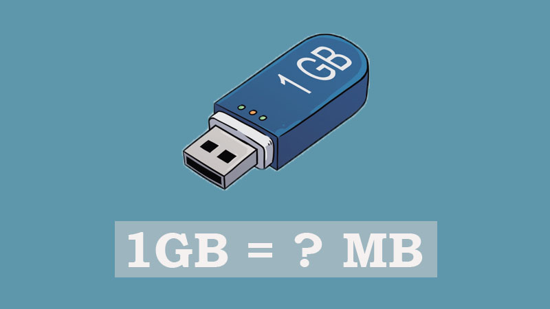 1GB bằng bao nhiêu MB, KB, byte?