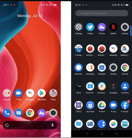 Điện thoại Realme C11 chạy hệ điều hành Android 10