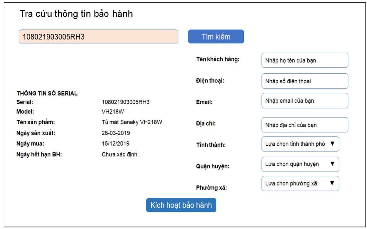 Giao diện trang web