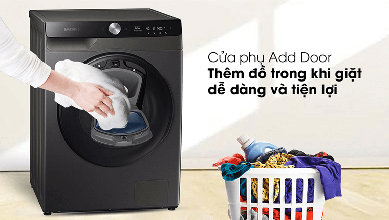 Máy giặt sấy khô không cần phơi Samsung WD95T754DBX/SV (New 2021) dễ dàng thêm đồ