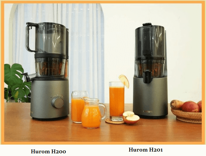 Phần khoang chứa nguyên liệu của hai máy to đều như nhau