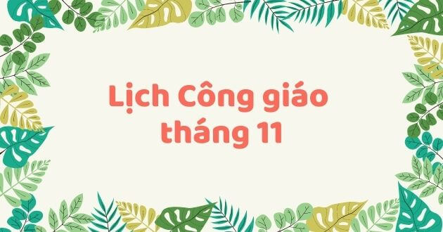 lịch công giáo tháng 11