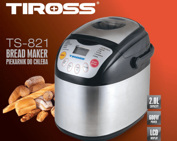Máy làm bánh mì 12 chức năng Tiross TS-821