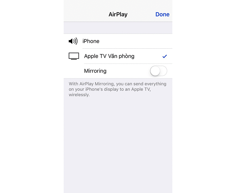 Cách kết nối điện thoại iPhone với tivi Samsung