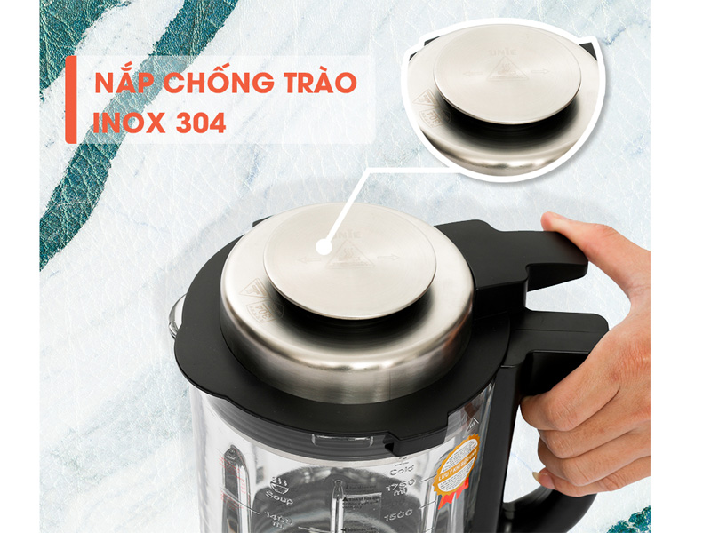 Nắp Inox 304 chống trào tự động của Unie V8S