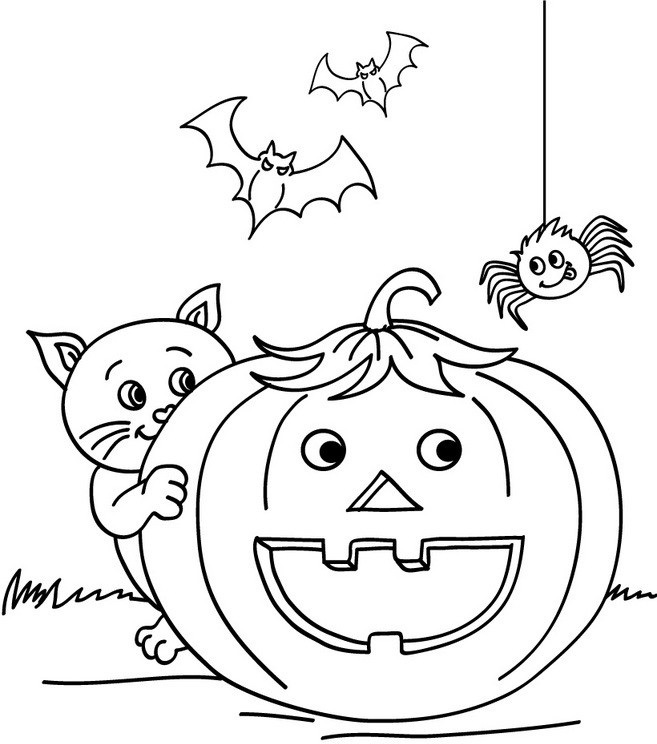 Tranh tô màu Halloween hình Halloween tô màu cho bé đẹp nhất
