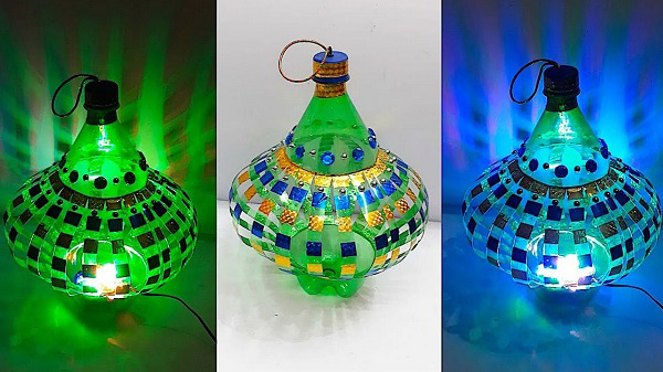 8. Giới thiệu mẫu đèn Trung thu bằng chai nhựa đẹp
