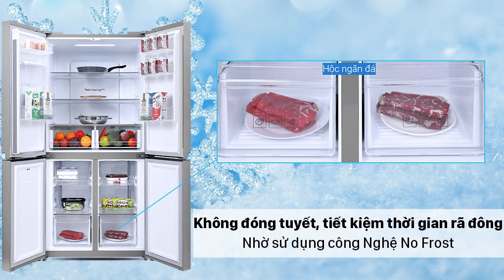 Tủ lạnh Samsung Multidoor 488L còn được tích hợp công nghệ No Frost 
