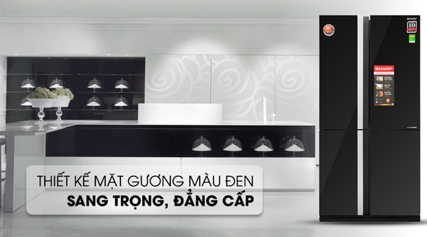 Tủ lạnh Sharp và tủ lạnh Panasonic đều sở hữu kiểu dáng hiện đại