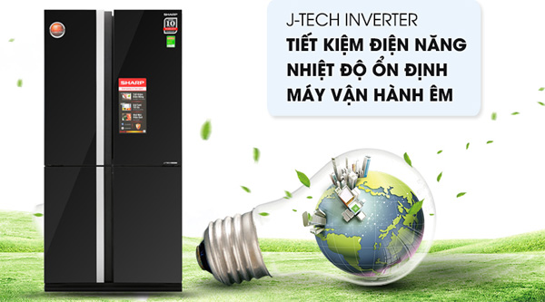 J-Tech Inverter là công nghệ tiết kiệm điện nổi bật nhất được tích hợp trên dòng tủ lạnh Sharp
