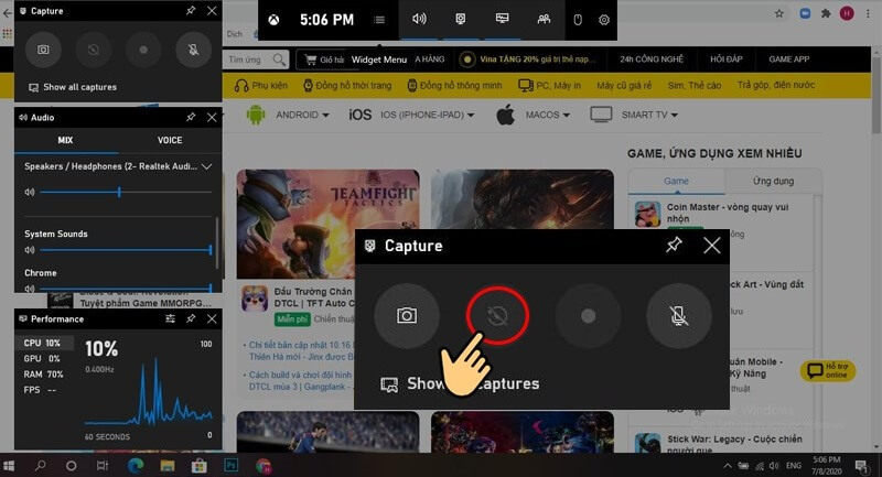 Cách quay màn hình Win 10
