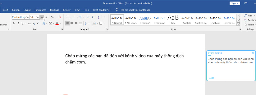 Tính năng đặc biệt của chuột đánh văn bản bằng giọng nói