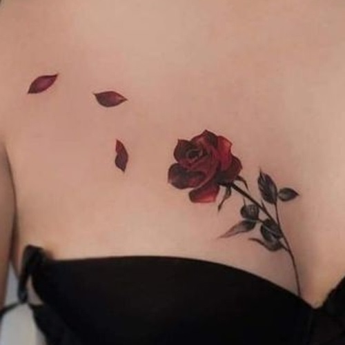 Hình xăm hoa hồng mini đơn giản mà đẹp ở chân, tay, lưng, vai, cổ ...