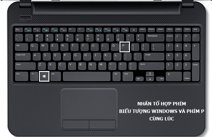 Nhấn tổ hợp phím Windows + P để kết nối laptop với tivi 