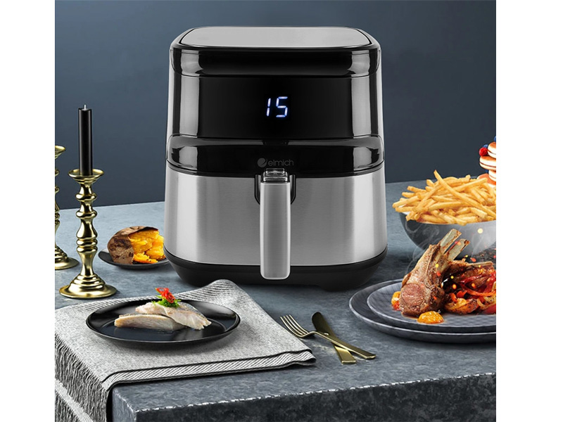 review nồi chiên không dầu Elmich về chức năng tiện ích