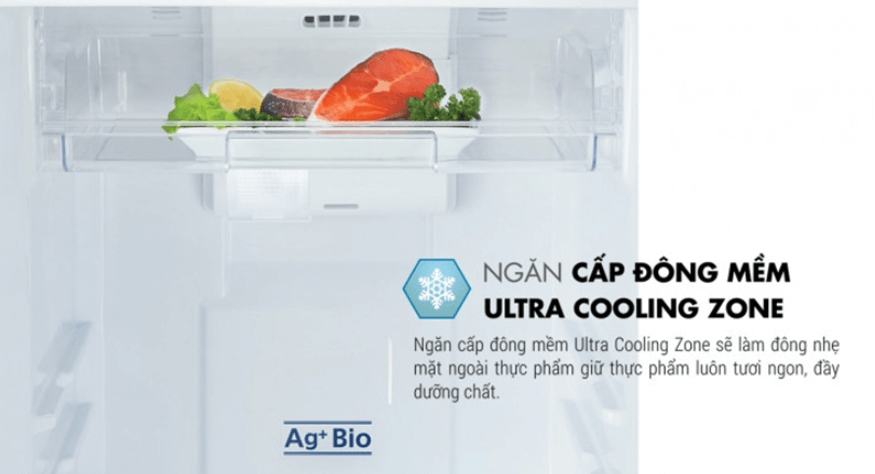 Công nghệ cấp đông mềm Ultra Cooling Zone trên tủ lạnh Toshiba