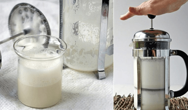 Cách đánh bọt cafe bằng bình French Press
