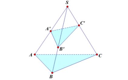 Công thức tính tỉ số thể tích của khối chóp tam giác
