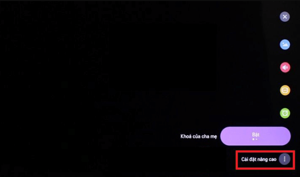 Chọn cài đặt nâng cao