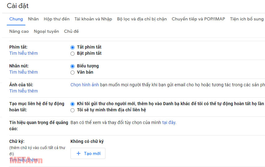 Cách tạo, cài đặt chữ ký trong Gmail đẹp, chuyên nghiệp - META.vn