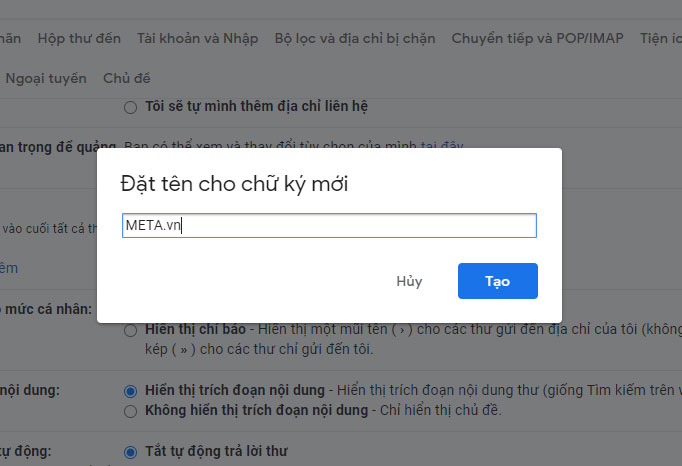 Cách tạo, cài đặt chữ ký trong Gmail đẹp, chuyên nghiệp - META.vn