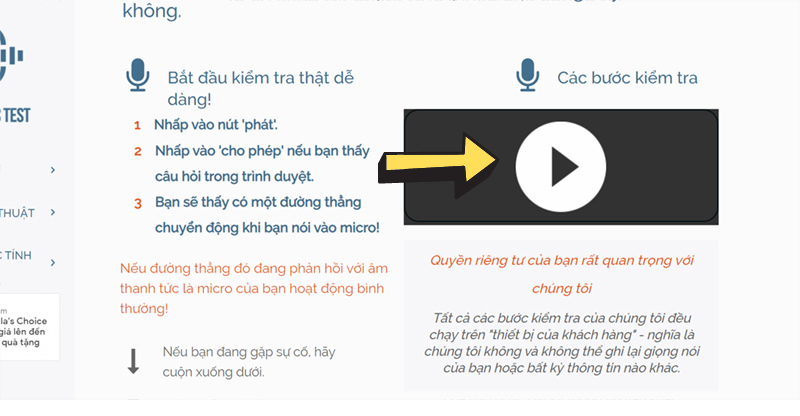 Kiểm tra microphone Win 10