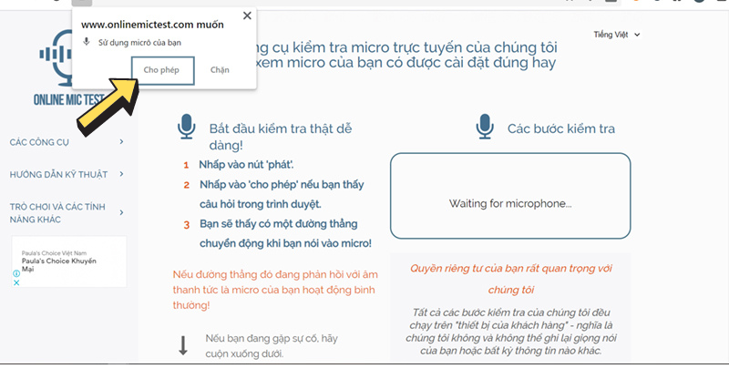 Cách kiểm tra mic của laptop, máy tính Win 10