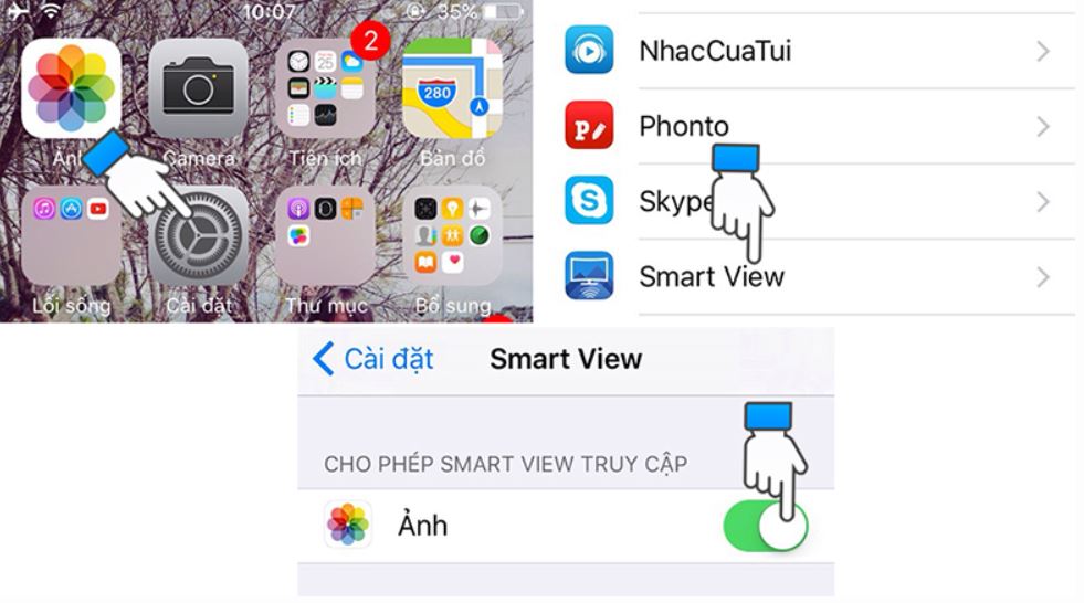 Cách kết nối iPhone với tivi Samsung bằng Samsung Smart View