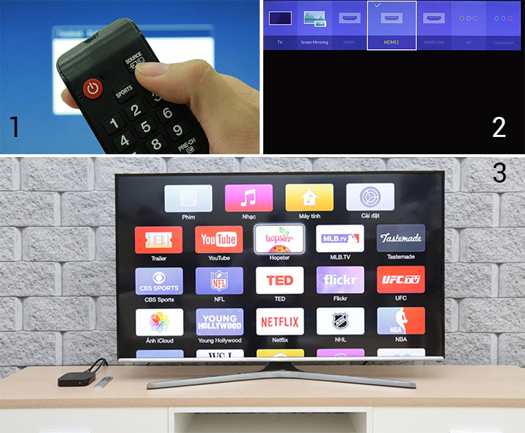 Cách kết nối iPhone với tivi Samsung bằng AirPlay