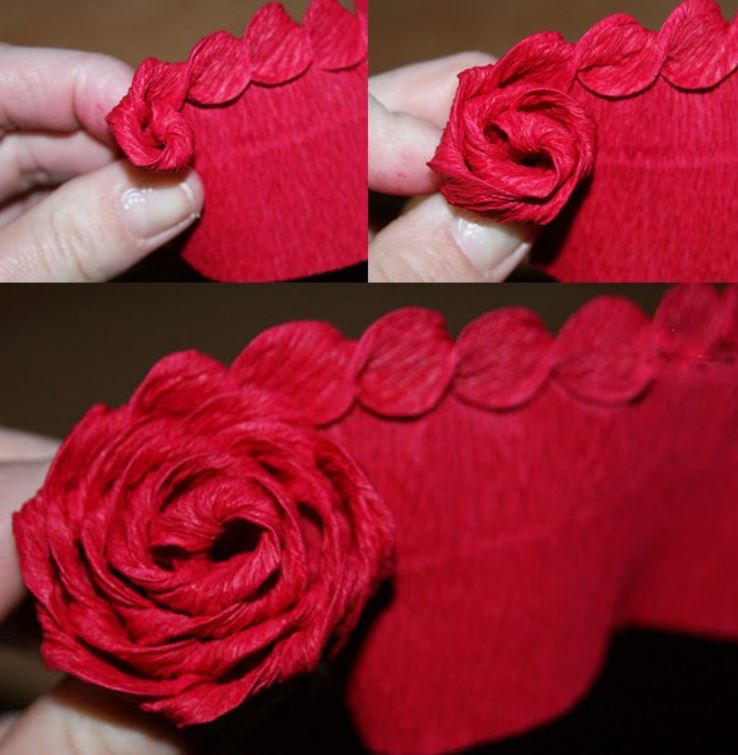 Cách làm hoa hồng xoắn bằng giấy nhún đẹp nhất