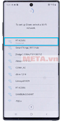 Đổi tên máy sấy Samsung trên smartphone dùng hệ điều hành Android