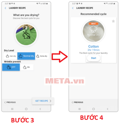 Cách sử dụng công thức giặt Laundry Recipe bằng ứng dụng SmartThings