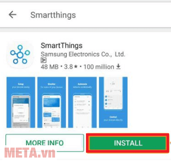 Tải ứng dụng SmartThing trên điện thoại