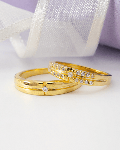 Nhẫn cưới nam Kim cương Vàng 18K PNJ Chung Đôi DD00Y000565