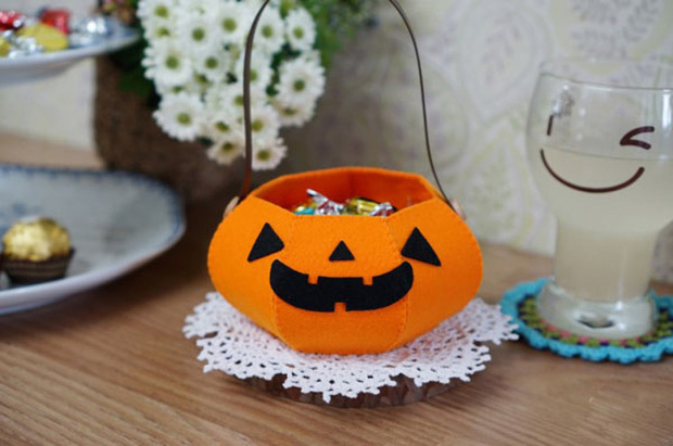 Cách làm túi, giỏ bí ngô đựng kẹo Halloween siêu đẹp Mới Nhất